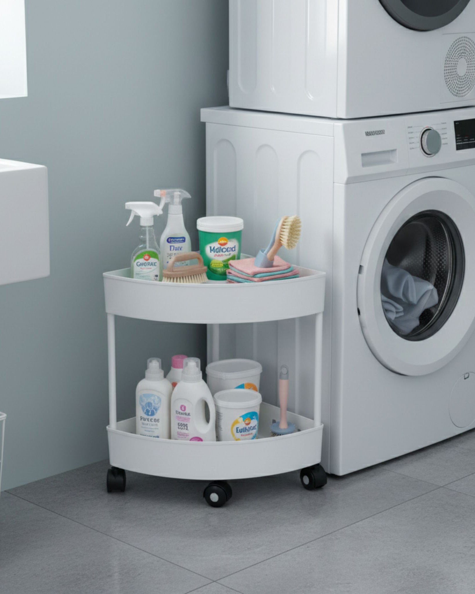 2-Tier Rolling Storage Cart