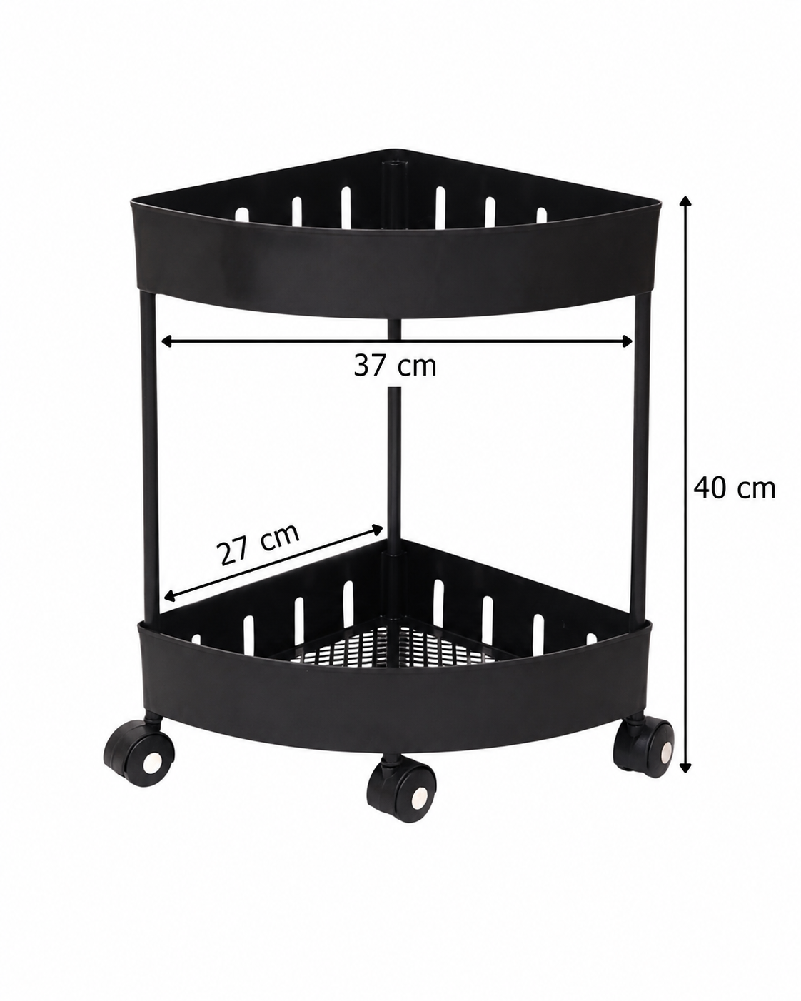 2-Tier Rolling Storage Cart